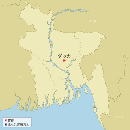 バングラデシュの地図