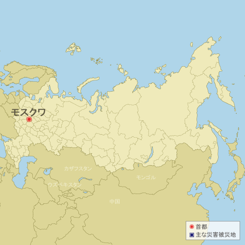 ロシア連邦の地図