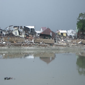 Banda Aceh Flowed Roof from the Opposite Side