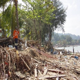 Phangnga Province (Khao Lak)Beach with Rubble